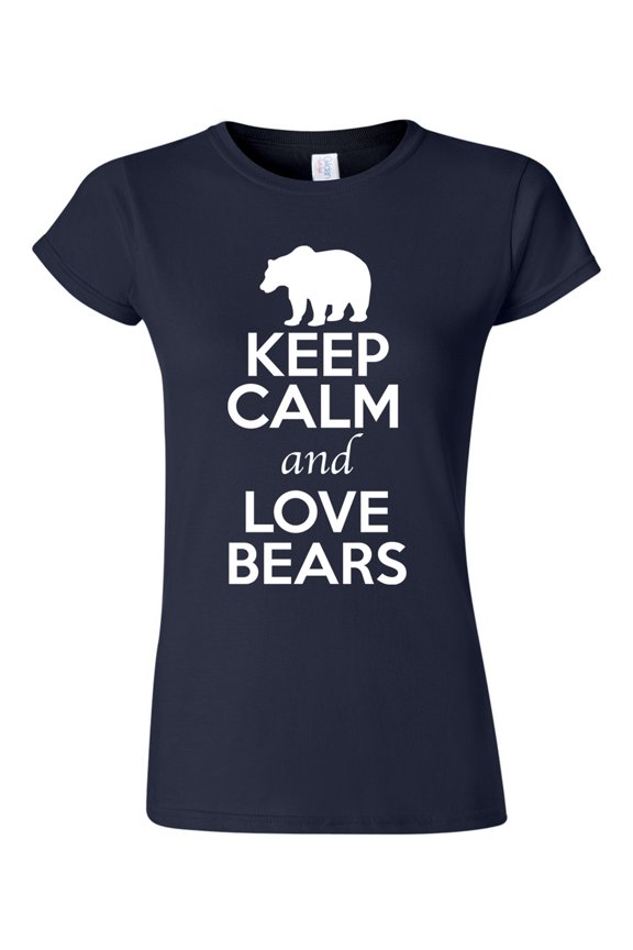Junior Keep Calm And Love Bears Panda Animal Lover T-Shirt Tee