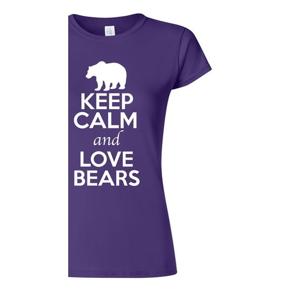 Junior Keep Calm And Love Bears Panda Animal Lover T-Shirt Tee