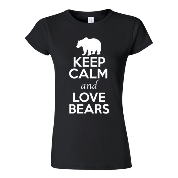 Junior Keep Calm And Love Bears Panda Animal Lover T-Shirt Tee