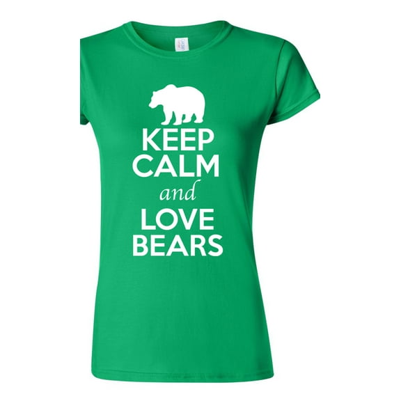 Junior Keep Calm And Love Bears Panda Animal Lover T-Shirt Tee