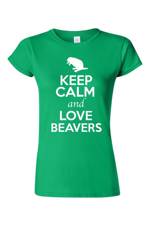 Junior Keep Calm And Love Beavers Chipmunks Animal Lover T-Shirt Tee