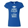 thumbnail image 1 of Junior Keep Calm And Love Bees Honey Insects Lover T-Shirt Tee, 1 of 2