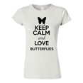 thumbnail image 1 of Junior Keep Calm And Love Butterflies Insects Lover T-Shirt Tee, 1 of 2