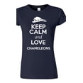 thumbnail image 1 of Junior Keep Calm And Love Chameleons Lizard Animal Lover T-Shirt Tee, 1 of 2