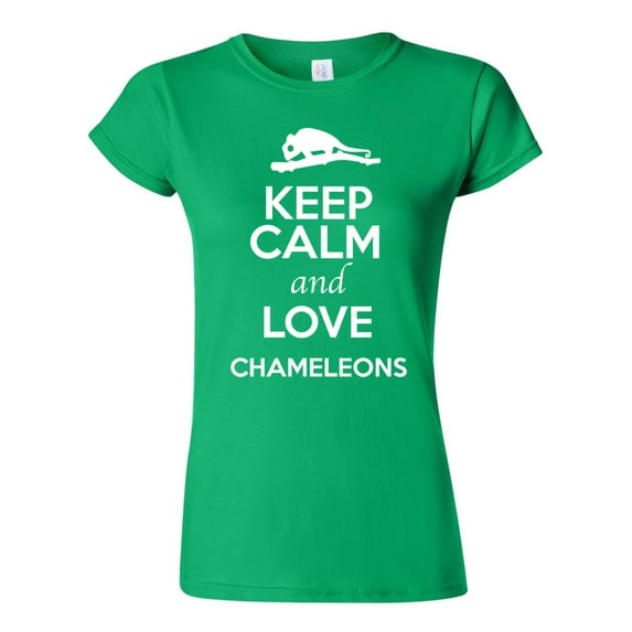 Junior Keep Calm And Love Chameleons Lizard Animal Lover T-Shirt Tee
