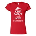 thumbnail image 1 of Junior Keep Calm And Love Chameleons Lizard Animal Lover T-Shirt Tee, 1 of 2
