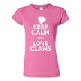 thumbnail image 1 of Junior Keep Calm And Love Clams Shell Animal Lover T-Shirt Tee, 1 of 2