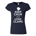 thumbnail image 1 of Junior Keep Calm And Love Clams Shell Animal Lover T-Shirt Tee, 1 of 2