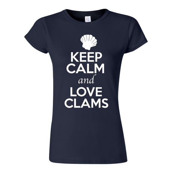 Junior Keep Calm And Love Clams Shell Animal Lover T-Shirt Tee