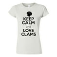 thumbnail image 1 of Junior Keep Calm And Love Clams Shell Animal Lover T-Shirt Tee, 1 of 2