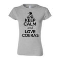thumbnail image 1 of Junior Keep Calm And Love Cobras Snake Animal Lover T-Shirt Tee, 1 of 2