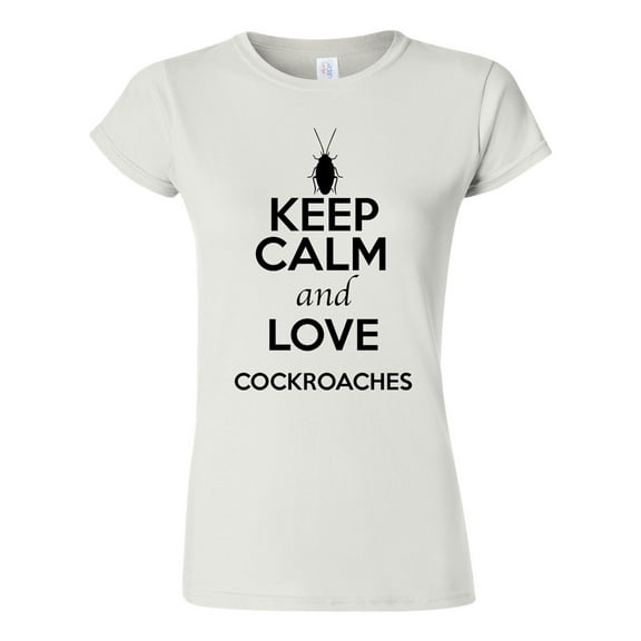 Junior Keep Calm And Love Cockroaches Insects Lover T-Shirt Tee
