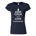thumbnail image 1 of Junior Keep Calm And Love Cockroaches Insects Lover T-Shirt Tee, 1 of 2