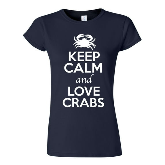 Junior Keep Calm And Love Crab Sea Animal Lover T-Shirt Tee