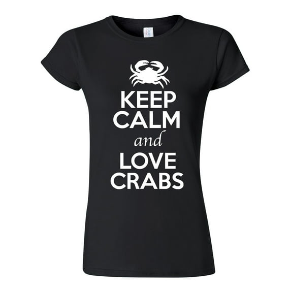 Junior Keep Calm And Love Crab Sea Animal Lover T-Shirt Tee