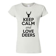thumbnail image 1 of Junior Keep Calm And Love Deers Moose Animal Lover T-Shirt Tee, 1 of 2