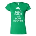 thumbnail image 1 of Junior Keep Calm And Love Dolphins Fish Animal Lover T-Shirt Tee, 1 of 2