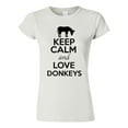 thumbnail image 1 of Junior Keep Calm And Love Donkeys Horse Animal Lover T-Shirt Tee, 1 of 2