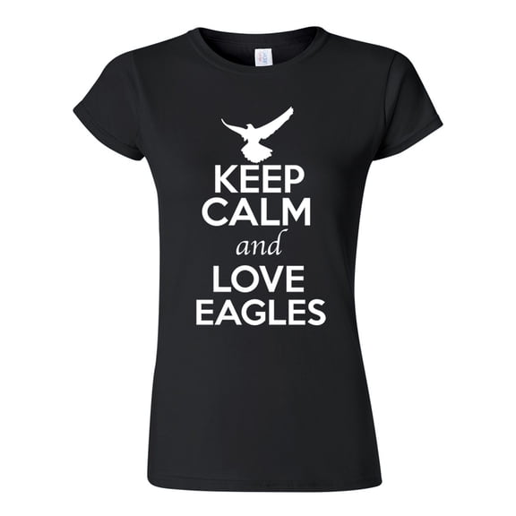 Junior Keep Calm And Love Eagles Bird Animal Lover T-Shirt Tee