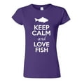 thumbnail image 1 of Junior Keep Calm And Love Fish Sea Animal Lover T-Shirt Tee, 1 of 2