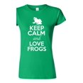 thumbnail image 1 of Junior Keep Calm And Love Frogs Animal Lover T-Shirt Tee, 1 of 2