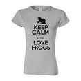 thumbnail image 1 of Junior Keep Calm And Love Frogs Animal Lover T-Shirt Tee, 1 of 2