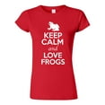 thumbnail image 1 of Junior Keep Calm And Love Frogs Animal Lover T-Shirt Tee, 1 of 2