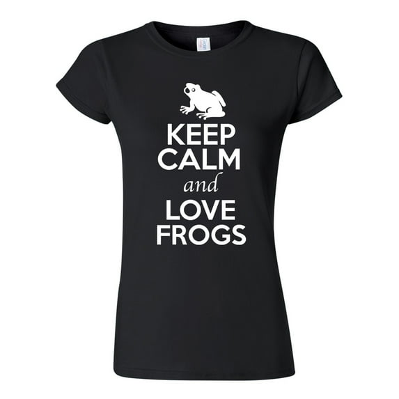 Junior Keep Calm And Love Frogs Animal Lover T-Shirt Tee