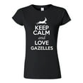 thumbnail image 1 of Junior Keep Calm And Love Gazelles Animal Lover T-Shirt Tee, 1 of 2