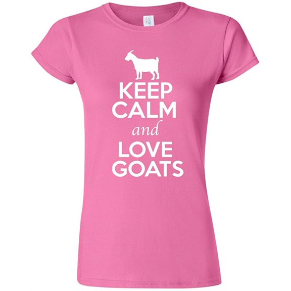 Junior Keep Calm And Love Goat Animal Lover T-Shirt Tee