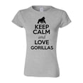 thumbnail image 1 of Junior Keep Calm And Love Gorillas Monkey Animal Lover T-Shirt Tee, 1 of 2