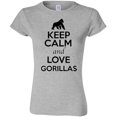 thumbnail image 1 of Junior Keep Calm And Love Gorillas Monkey Animal Lover T-Shirt Tee, 1 of 2