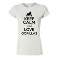 thumbnail image 1 of Junior Keep Calm And Love Gorillas Monkey Animal Lover T-Shirt Tee, 1 of 2