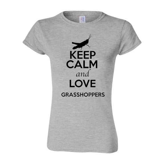 Junior Keep Calm And Love Grasshoppers Insects Lover T-Shirt Tee