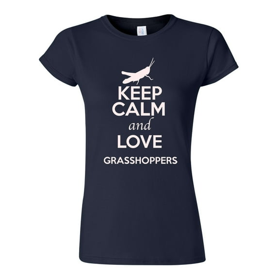 Junior Keep Calm And Love Grasshoppers Insects Lover T-Shirt Tee