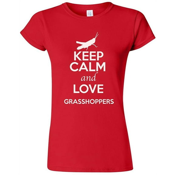 Junior Keep Calm And Love Grasshoppers Insects Lover T-Shirt Tee