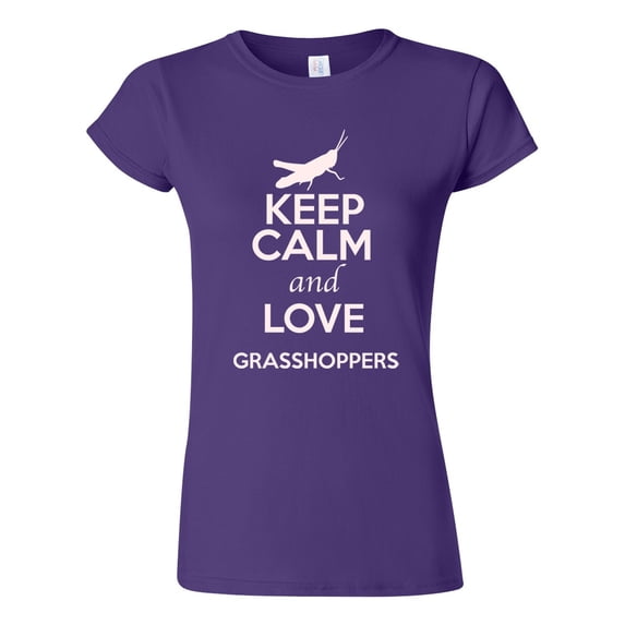 Junior Keep Calm And Love Grasshoppers Insects Lover T-Shirt Tee