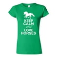 thumbnail image 1 of Junior Keep Calm And Love Horses Animal Lover DT T-Shirt Tee, 1 of 2