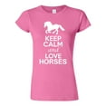 thumbnail image 1 of Junior Keep Calm And Love Horses Animal Lover DT T-Shirt Tee, 1 of 2