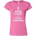 thumbnail image 1 of Junior Keep Calm And Love Humans People Lover T-Shirt Tee, 1 of 2
