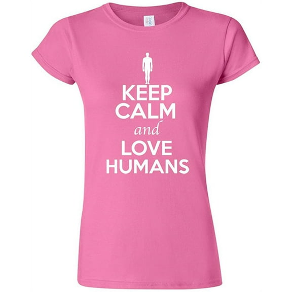 Junior Keep Calm And Love Humans People Lover T-Shirt Tee