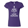 thumbnail image 1 of Junior Keep Calm And Love Humans People Lover T-Shirt Tee, 1 of 2