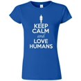 thumbnail image 1 of Junior Keep Calm And Love Humans People Lover T-Shirt Tee, 1 of 2