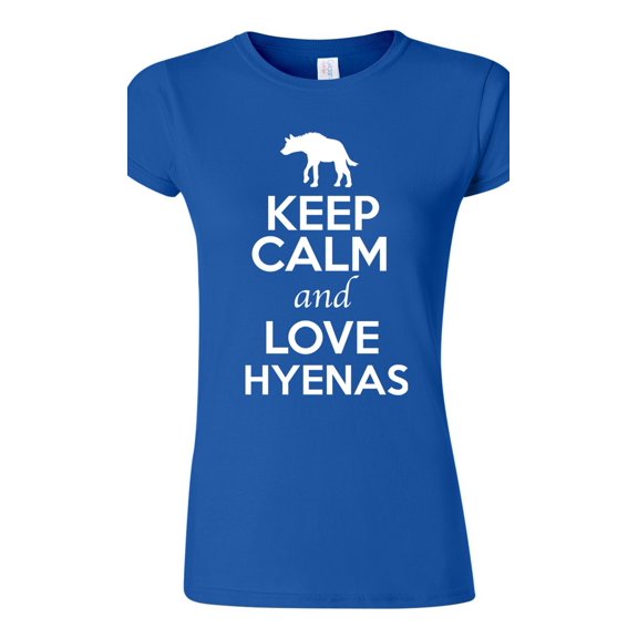 Junior Keep Calm And Love Hyenas Canine Animal Lover T-Shirt Tee