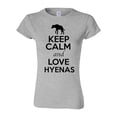thumbnail image 1 of Junior Keep Calm And Love Hyenas Canine Animal Lover T-Shirt Tee, 1 of 2