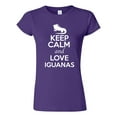 thumbnail image 1 of Junior Keep Calm And Love Iguanas Lizard Animal Lover T-Shirt Tee, 1 of 2