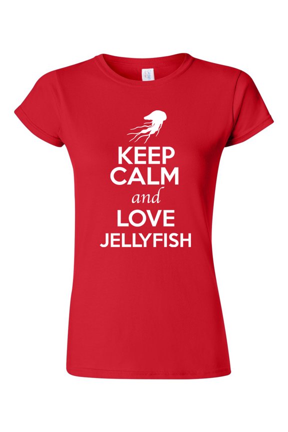 Junior Keep Calm And Love Jellyfish Jelly Animal Lover T-Shirt Tee