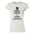 thumbnail image 1 of Junior Keep Calm And Love Ladybugs Bug Insects Lover T-Shirt Tee, 1 of 2