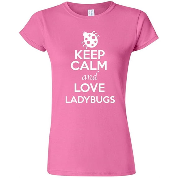 Junior Keep Calm And Love Ladybugs Bug Insects Lover T-Shirt Tee