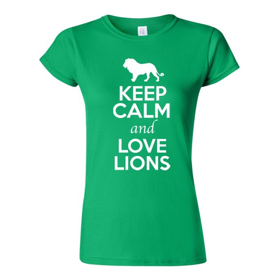 Junior Keep Calm And Love Lion King Big Cat Animal Lover T-Shirt Tee